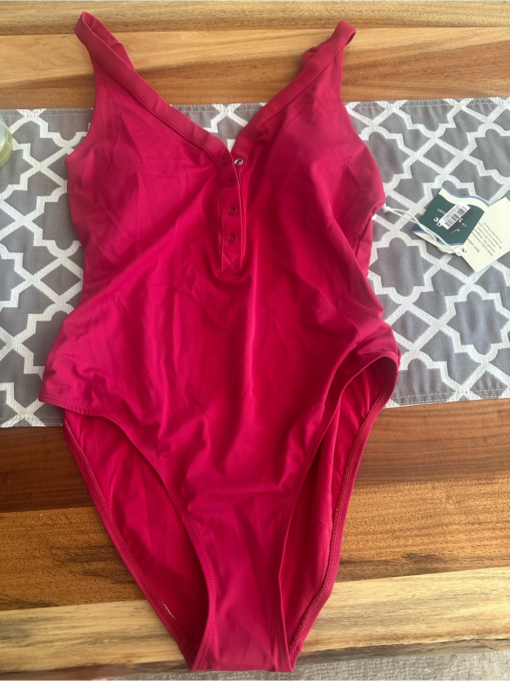 Women’s  brand new One-Piece Swimsuit with Front Button Detail